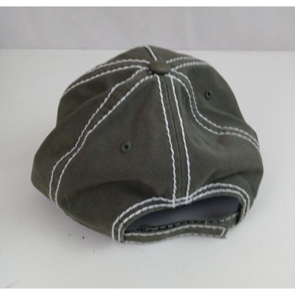 Puerto Vallerta Embroidered With Distressed Leather On Bill Adj. Baseball Cap - Picture 4 of 7